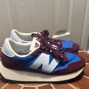 New Balance 237 Sneakers - Burgundy, Cobalt, and White